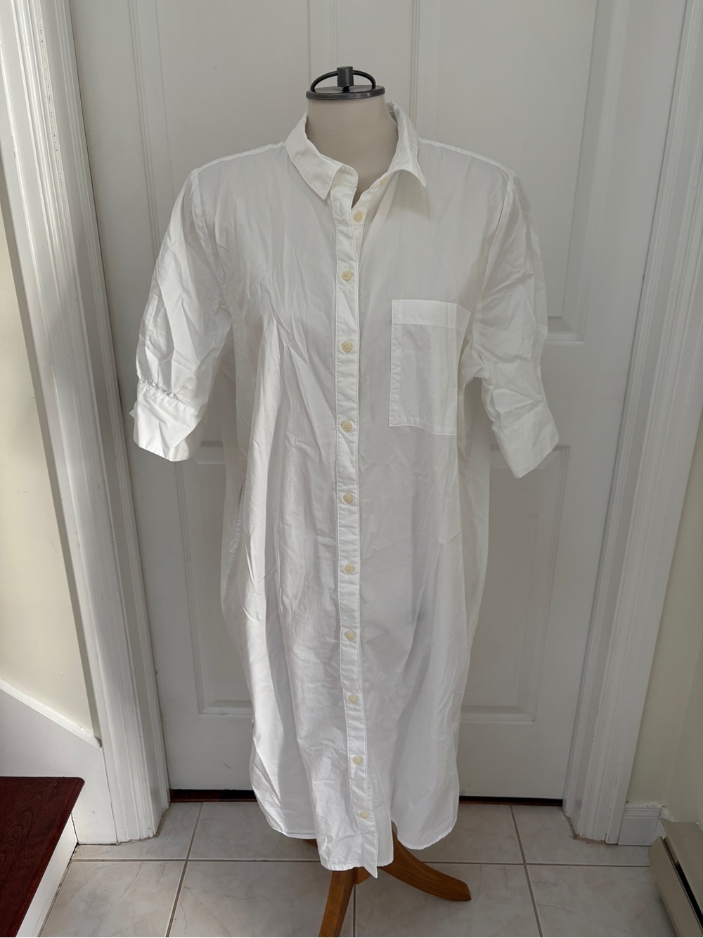 Old Navy White Midi Shirt Dress ladies size XL Tall